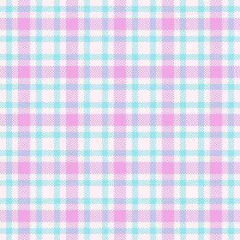 tejer cheque sin costura tartán, grande tartán modelo tela. 40s antecedentes textura textil en lavanda sonrojo y cian colores. vector