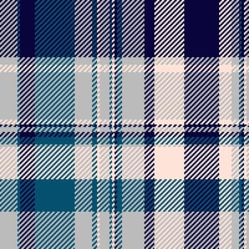 Classic tartan pattern in cool blues and grays. Versatile for backgrounds, textiles, or design projects needing a touch of heritage or modern texture. vector