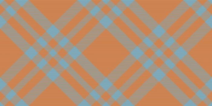 resumen geométrico textil modelo. sin costura diseño presentando intersectando líneas en apagado naranja y azul matices ideal para moda, interiores, y sitio web antecedentes. vector