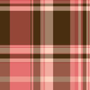 Cozy plaid texture. A blend of brown and pink hues create a warm and inviting pattern. Great for backgrounds, textiles, or design elements. vector