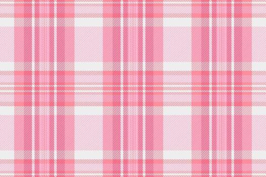 Irish plaid check, american textile texture pattern. Platform seamless tartan background fabric in red and light colors. vector
