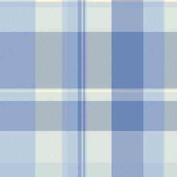 Classic plaid pattern in soft blue and ivory tones. Versatile for backgrounds, textiles, and design projects needing a subtle, elegant, and timeless texture. vector