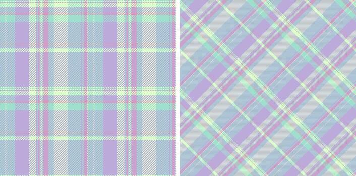 Soft pastel tartan patterns, classic and diagonal. Ideal for backgrounds, textiles, or design projects. A versatile calming aesthetic. vector