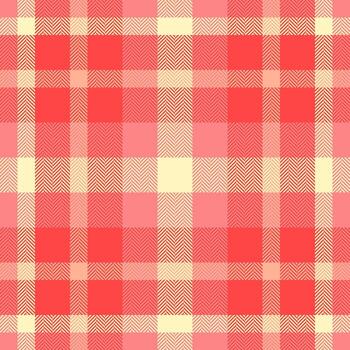 Revival fabric textile, autumn background pattern tartan. Tablecloth check plaid seamless texture in red and light colors. vector