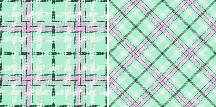 elegante tartán patrones, dos variaciones. suave, pastel colores evocar un sentido de clásico estilo. versátil diseño para textiles, antecedentes, o digital Arte. vector