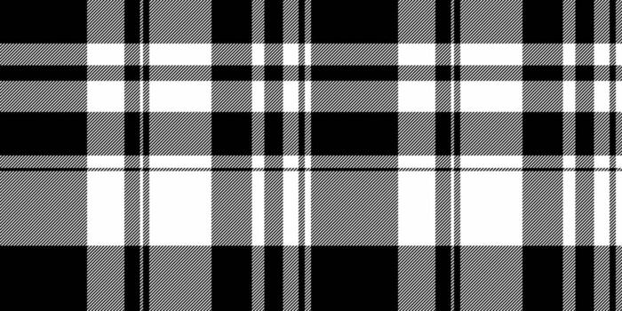 Classic black and white plaid pattern, timeless design. Versatile background for textiles, fashion, or graphic projects. Symbolizes tradition, style, and simplicity. vector