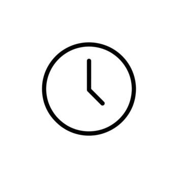 Arte de sencillo reloj demostración hora para negocio y recordatorios vector