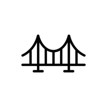 Art of bridge representing transportation and architecture vector