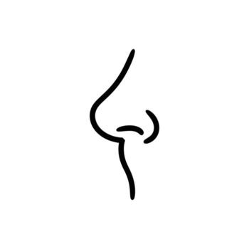 Art of minimalist nose, a simple and elegant facial feature vector