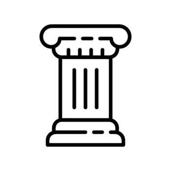 Arte de antiguo columna, un símbolo de arquitectura y historia vector