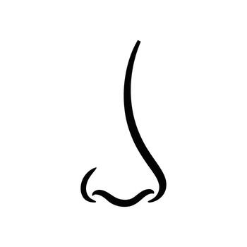Art of simple nose line drawing, a minimalist design vector