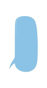 mano dibujado fluido azul habla caja en un burbuja pegatina forma. redondo charla globo con mensaje y diálogo estilo, Perfecto para hablar y conversacion icono o comunicación etiqueta. vector