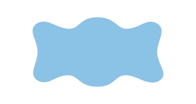 Groovy wavy border abstract bubble shape stands out with a retro y2k silhouette. Solid modern element forms a unique frame and playful doodle background, adding cool artistic style to any creative vector