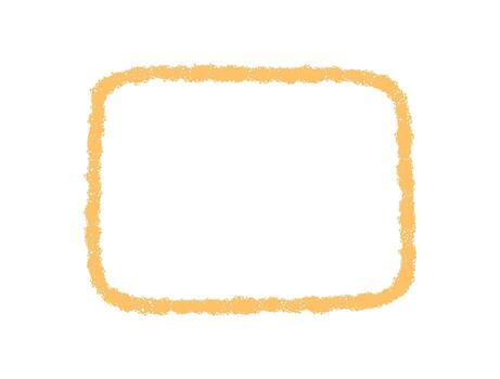 orgánico lápiz de color rectángulo contorno marco con mano dibujado bosquejo estilo. irregular frontera y caja forma, sutil antecedentes para texto o gráfico elemento, calentar naranja color acento. vector