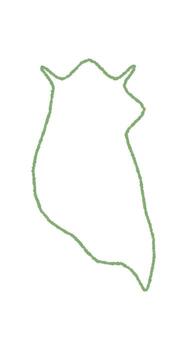 Hand drawn crayon squiggle talk balloon outline in green. Speech bubble with sketch style and loose round shape, suitable for message or text box in playful or modern communication graphic. vector