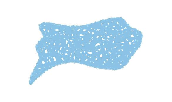 ondulado tiza habla globo con Escribiendo textura formas un orgánico mensaje burbuja. rectángulo citar charla y hablar símbolo mezcla en suave azul gráfico. ideal para texto realce y juguetón concepto. vector