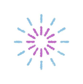 circulo pastel Fuegos artificiales elemento con lápiz de color Chispa - chispear y Starburst modelo. festivo Estallar en un creativo celebracion estilo ilustración para fiesta y fiesta decoración. vector