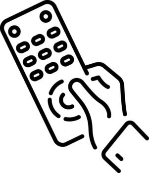 A linear icon representing a remote control vector