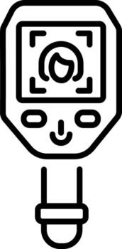 A line style icon representing a thermal device vector