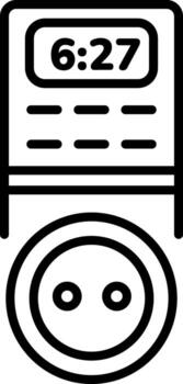 A line style icon representing a digital timer gadget vector