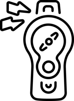 A linear icon showing a light compass tool vector