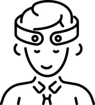 A linear icon representing focus enhancement feature vector