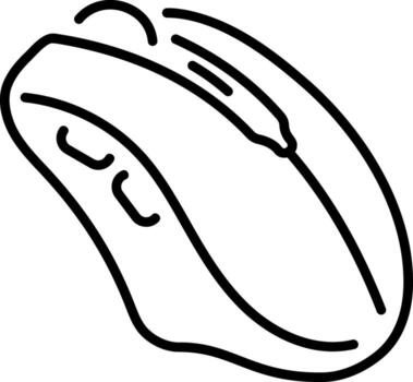 A line style icon representing a laser mouse device vector
