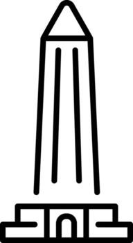 A line style icon showing obelisk monument vector