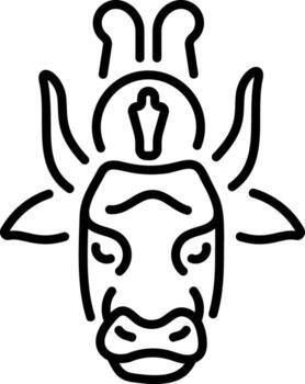 A line style icon showing apis deity vector