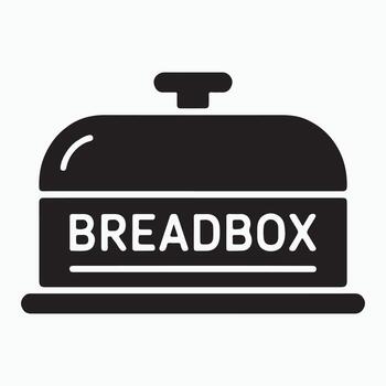 Breadbox simple kitchen container solid artwork vector