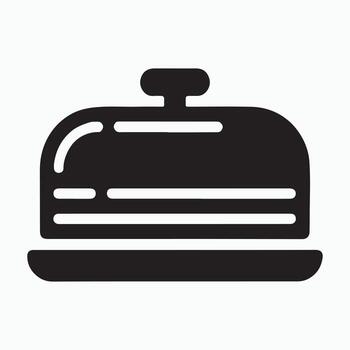 Breadbox kitchen storage container solid icon vector