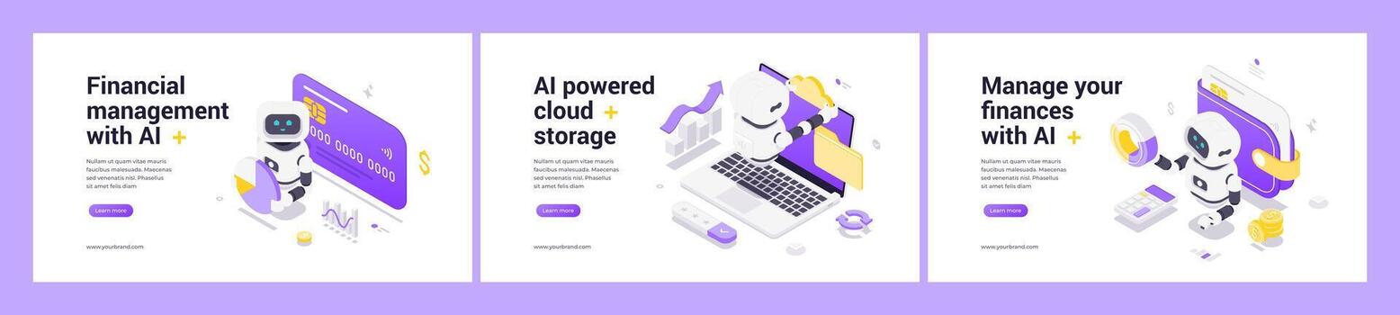Advanced AI Technology For Financial Management Cloud Storage And Automated Personal Finance Planning Solutions vector