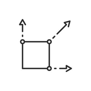 scalability icon, line symbol on white background editable stroke illustration eps10 vector