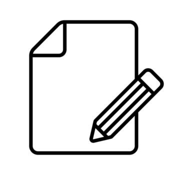 register document icons outline, paper note line symbol, clipboard, checklist, report, survey or agreement icon, approval and document acceptance Icons vector