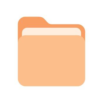 Folder and File Storage Icon Minimal Flat vector
