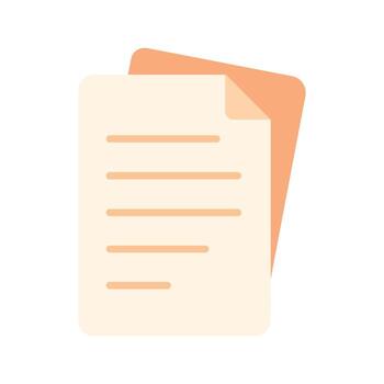 Document Stack Icon in Flat Design Style vector