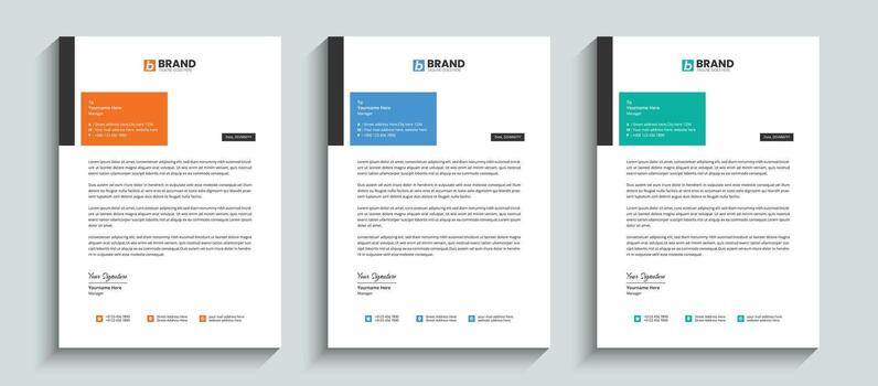 Clean and minimal business letterhead design template. Template design for letterhead, stationery, identity, document, branding, and layout design for your business project vector