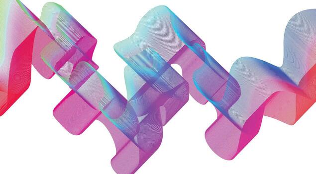 Blend Wavy Lines Curved Purple Colorful Gradient Abstract Background Design Illustration vector