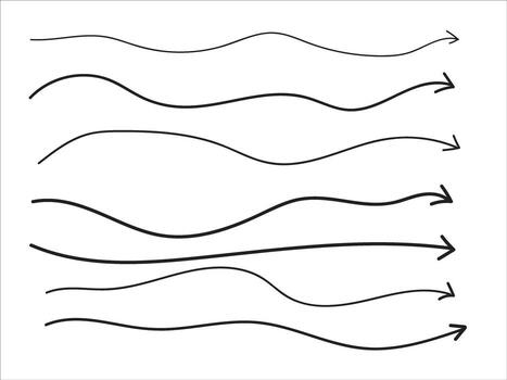set of different lines and curves vector