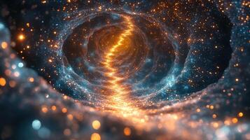 resumen túnel con brillante energía foto