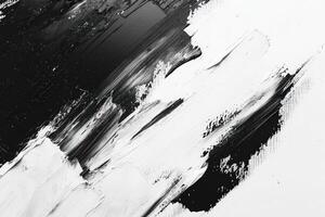 Abstract black and white paint strokes photo
