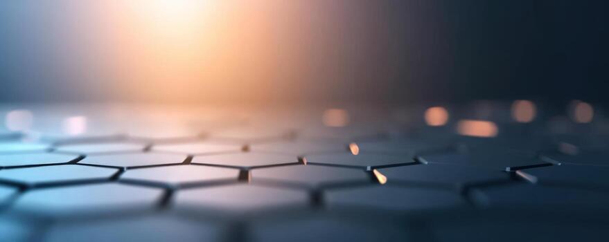 Abstract hexagonal grid structure photo