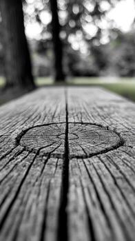 Macro texture of wood bench with selective color background photo