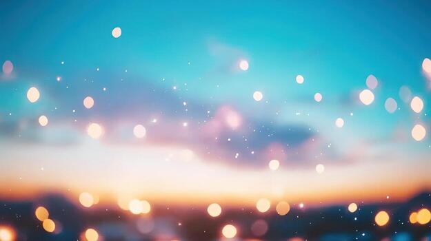 resumen bokeh luces en degradado cielo antecedentes con espumoso efecto foto