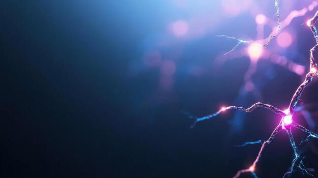 Neural network abstract nerve cell structure in science and medicine photo