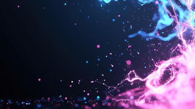 Abstract particle stream background glowing dynamic effect photo