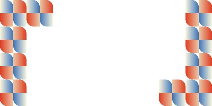 Checkered Floral Pattern with Color Gradient red to blue Background Design vector