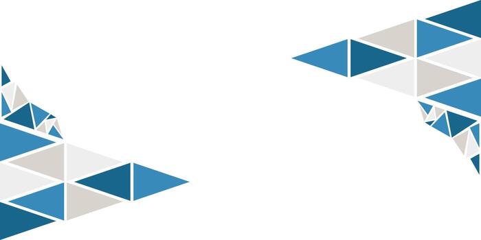 Geometric abstract background design with Scattered Triangles in Blue and Gray vector