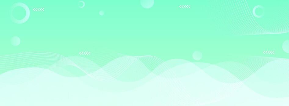 Modern green abstract background with soft waves and minimal geometric elements. vector