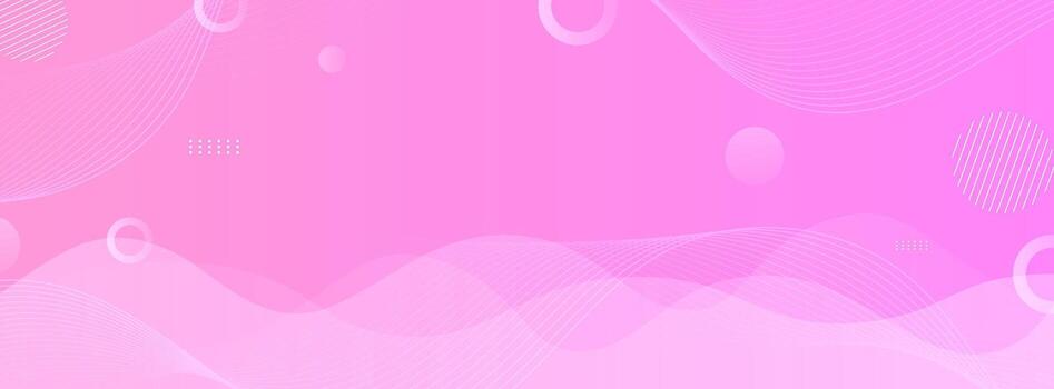Elegant pink abstract background with smooth flowing wave lines and gradient shapes. vector